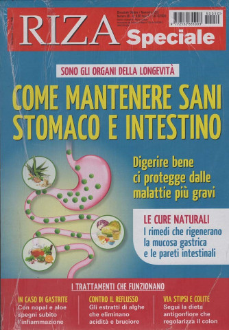 Riza Speciale - Come mantenere sani stomaco e intestino - Uscita n.50 - 11 Ottobre 2025 - Bimestrale