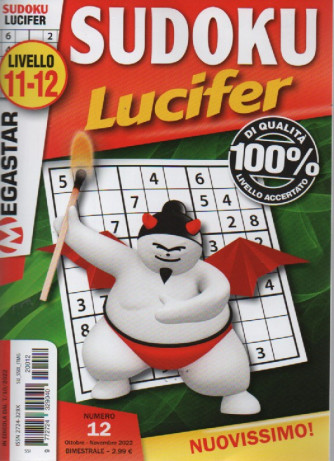 Sudoku Lucifer - n. 12 - livello 11-12 - ottobre - novembre 2022 - bimestrale