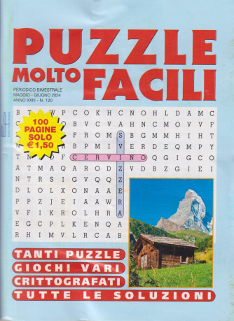 Puzzle molto facili - n. 120- bimestrale -maggio - giugno   2024 - 100 pagine
