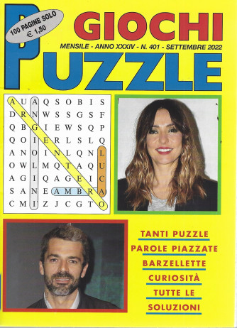 Giochi Puzzle - n. 401 - mensile - settembre   2022- 100 pagine