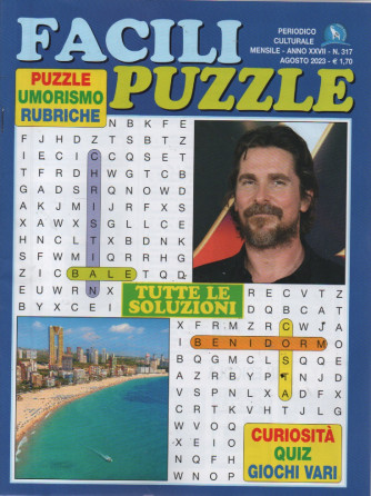 Facili puzzle - n. 317 - mensile  -agosto     2023