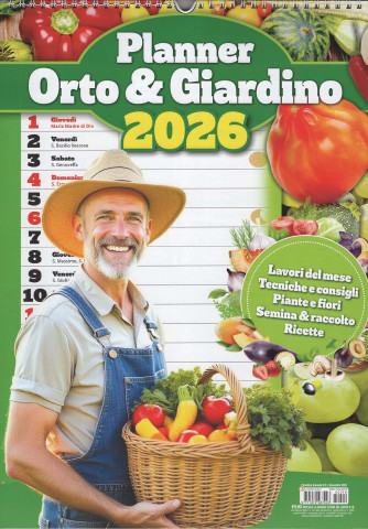Calendario Planner Orto & Giardino 2026 (30x43 cm con spirale)
