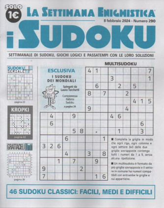 La settimana enigmistica - i sudoku - n.290-8 febbraio  2024 - settimanale