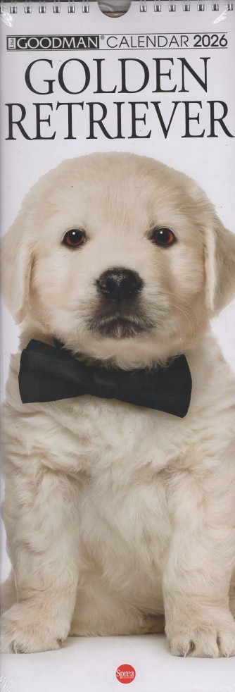Calendario Golden Retriver 2026 (15x41 cm con spirale)