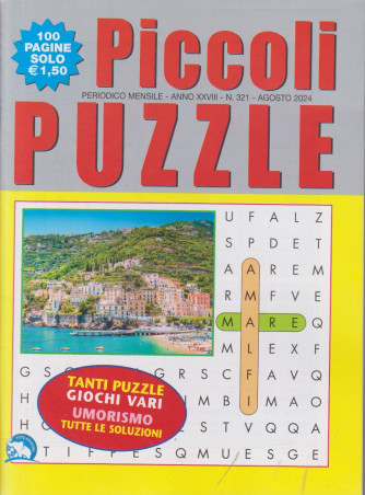 Piccoli Puzzle -  mensile -  n.321 -agosto     2024 - 100 pagine