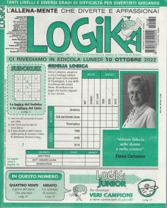 Logika - n. 139 -settembre  2022 - mensile -