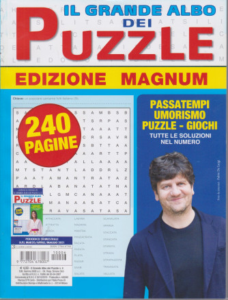 Il Grande Albo dei puzzle - Edizione magnum - n. 6 - trimestrale  -marzo/aprile/maggio 2021 - 240 pagine