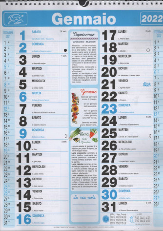 Calendario 2022 - cm. 30.5 x 41