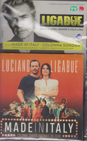 Cd Sorrisi collezione 2 - Ligabue - Made in Italy - 21° cd Colonna sonora - Formato digipack + libretto inedito - n. 34 - settimanale - settembre 2021