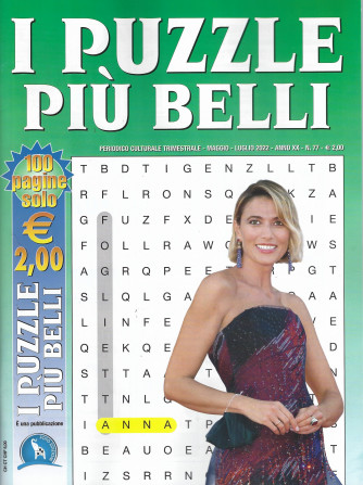 I puzzle piu' belli -Pierfrancesco Favino-  n. 77 - trimestrale -maggio/luglio 2022 - 100 pagine