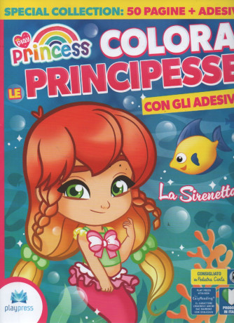Colora le principesse -La sirenetta -  n. 20 -agosto - settembre   2023 - bimestrale