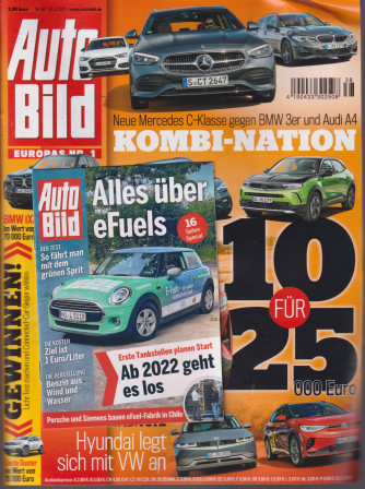 Auto Bild - n. 38 - 23/9/2021 - in lingua tedesca