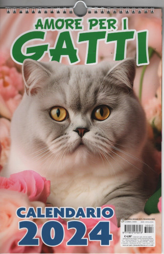 Calendario 2024 Amore per i gatti - cm. 22 x 33