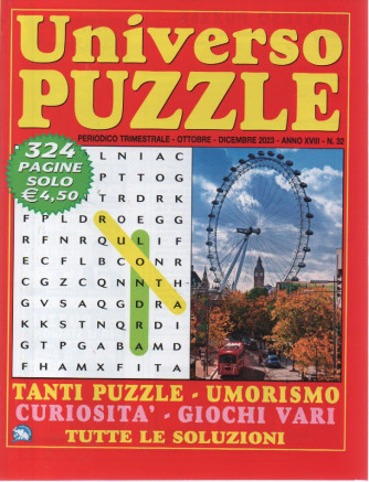 Universo Puzzle - n. 32 - trimestrale - ottobre - dicembre  2023 - 324 pagine