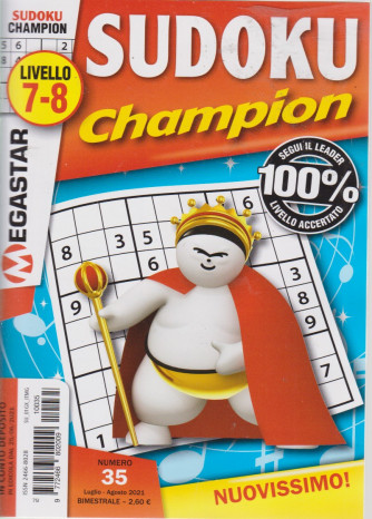 Sudoku Champion - livello 7-8 - n. 35 - luglio - agosto   2021 - bimestrale