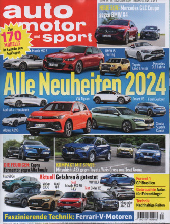 Auto motor und sport - n. 25 - 16 november  2023 - in lingua tedesca