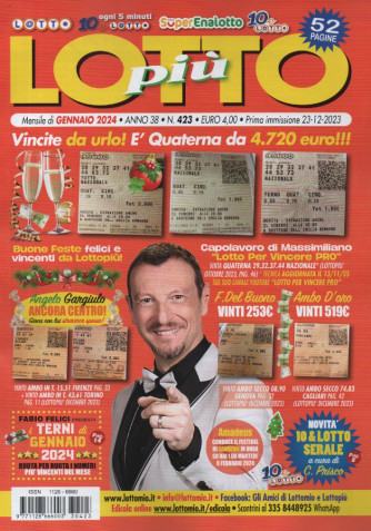 Lotto Più - n. 423- mensile - gennaio 2024 - 52 pagine