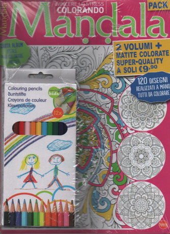 Color relax speciale Mandala - n. 1 - bimestrale - gennaio - febbraio 2023 - 2 riviste + matite colorate