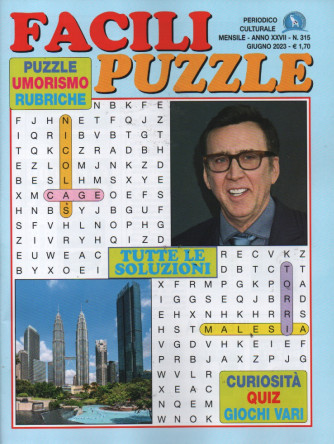 Facili puzzle - n. 315 - mensile  -giugno    2023