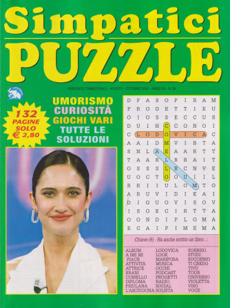 Simpatici puzzle - n. 59- trimestrale - agosto - ottobre   2024 - 132 pagine
