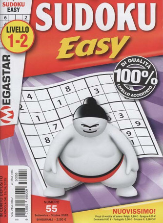 Sudoku Easy - Uscita n.55 - 13 Agosto 2025 - Bimestrale