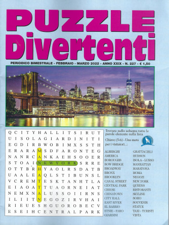 Puzzle Divertenti - n. 227- bimestrale -febbraio - marzo  2022