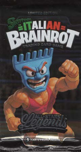 Bustina Skifidol Italian Brainrot - All Stars Legends - 5 Carte Promo Inedite - 25 Ottobre 2025