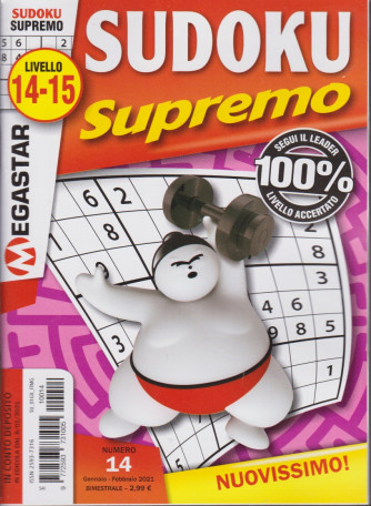 Sudoku Supremo - n. 14 - livello 14-15 - bimestrale- gennaio - febbraio 2021