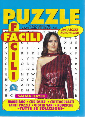 Puzzle Facili Facili - n. 50 - bimestrale -giugno - luglio   2022 - 196 pagine