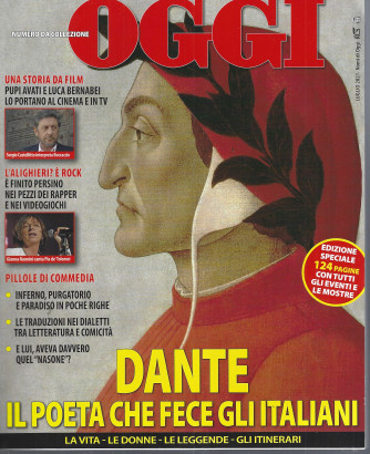 Oggi - Numero da collezione - Dante il poeta che fece gli italiani - n.1 - settembre 2022 - edizione speciale124 pagine con tutti gli eventi e le mostre