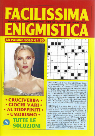 Facilissima Enigmistica - n. 91  - bimestrale -giugno - luglio 2022 - 68 pagine