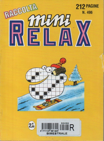 Raccolta Mini relax - n. 496 - bimestrale -dicembre  2019- 212 pagine