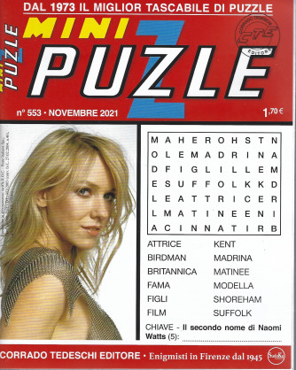 Mini Puzzle - n. 553 -novembre  2021 - mensile