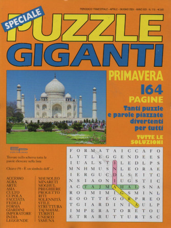 Speciale puzzle giganti primavera - n.115 - trimestrale - aprile - giugno  2024 - 164 pagine