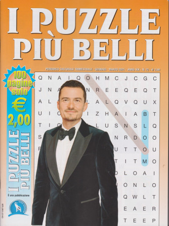 I puzzle piu' belli -Orlando Bloom -  n. 72 - trimestrale - gennaio - marzo 2021 - 100 pagine
