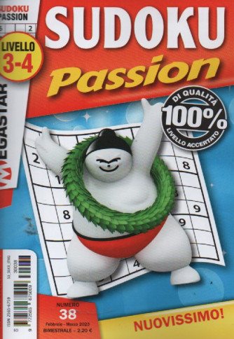 Sudoku Passion - n. 38 - livello 3-4 - febbraio - marzo  2023 - bimestrale