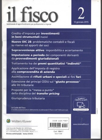 Il Fisco n. 2  - 12 Gennaio 2015 + Pratica fiscale e professionale n. 2/2015 by Wolters Kluwer