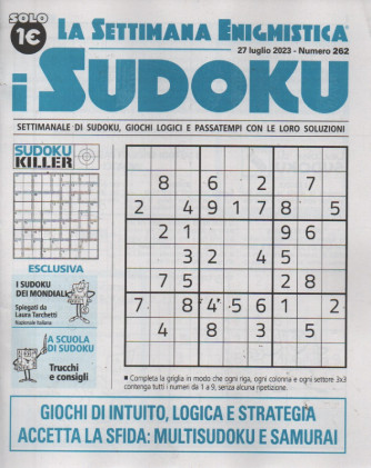 La settimana enigmistica - i sudoku - n.262- 27 luglio   2023 - settimanale