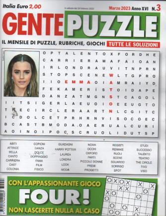 Gente puzzle - n. 3  -marzo  2023 - mensile - 100 pagine