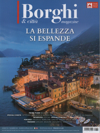 Borghi & città magazine - n. 80 - marzo - aprile  2023-mensile -  italiano - inglese - rivista  bilingue