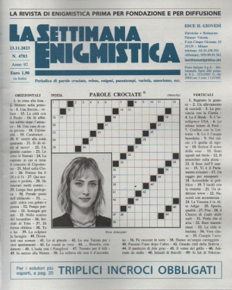 La settimana enigmistica - n.4783 -23/11/2023 - settimanale