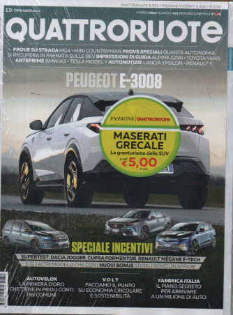 Quattroruote   - + Maserati Grecale -   n. 823 -marzo  2024 - mensile - 2 riviste