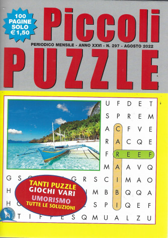 Piccoli Puzzle -  mensile -  n.297 - agosto   2022 - 100 pagine