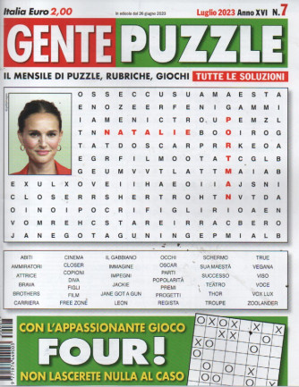 Gente puzzle - n. 7- luglio     2023 - mensile - 100 pagine