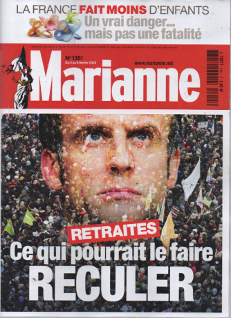 Marianne - n. 1351 - du 2 au 8 fevrier  2023 - in lingua francese