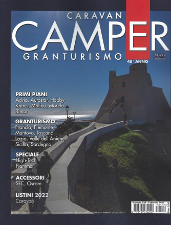 Caravan e Camper  - Granturismo - n. 539 -febbraio  2022- mensile