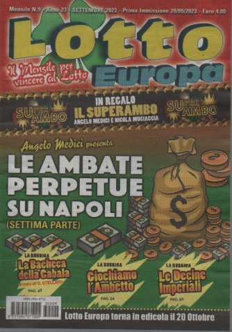 Lotto Europa - n. 9 - settembre  2023 - mensile