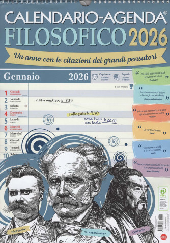 Calendario-Agenda Filosofico 2026 (30x43 cm con spirale)