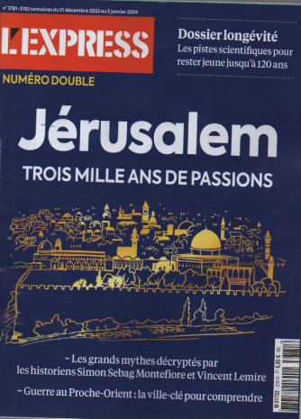 L'Express - n. 3781- du 21 decembre    au 3 janvier   2024 - in lingua francese