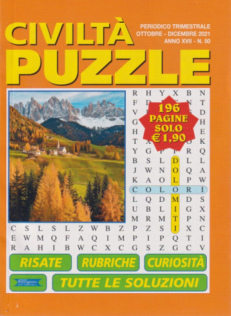 Civilta'  Puzzle - n.50 - periodico trimestrale -ottobre - dicembre2018